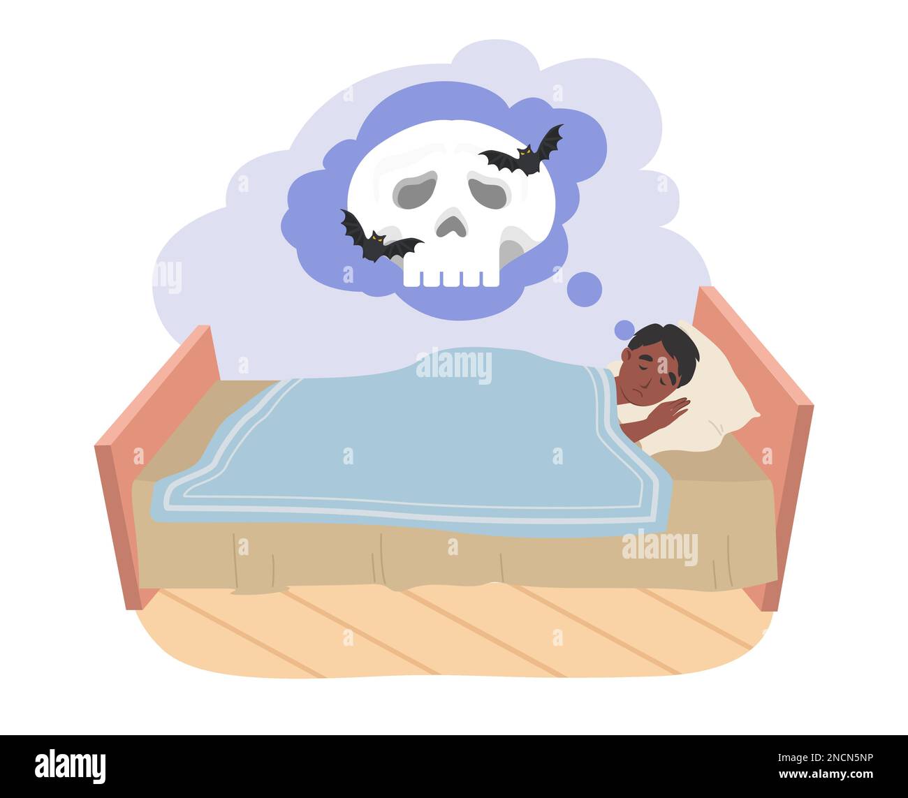 Child Fears Vector Little Boy Having Nightmare Stock Vector Image And Art