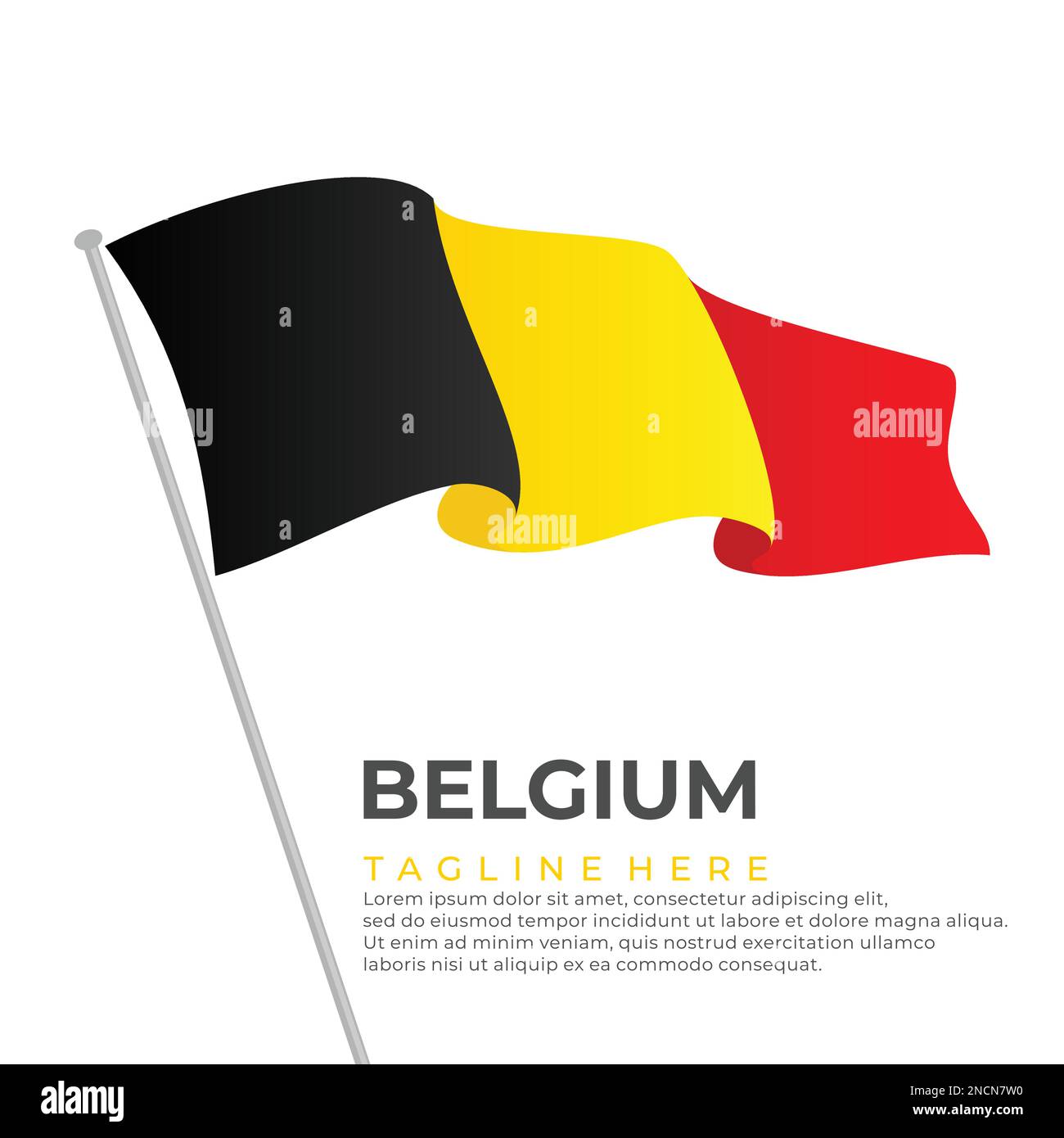 Template vector Belgium flag modern design. Vector illustration Stock