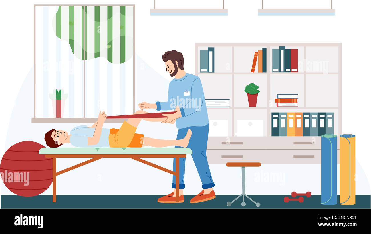 Rubbing his leg Stock Vector Images Alamy