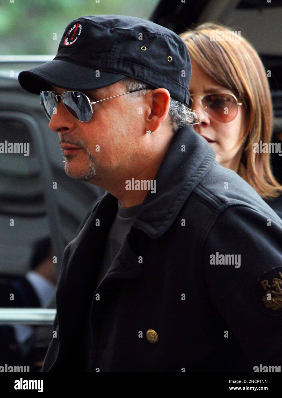 Italian soccer legend Roberto Baggio, accompanied by his wife Andreina