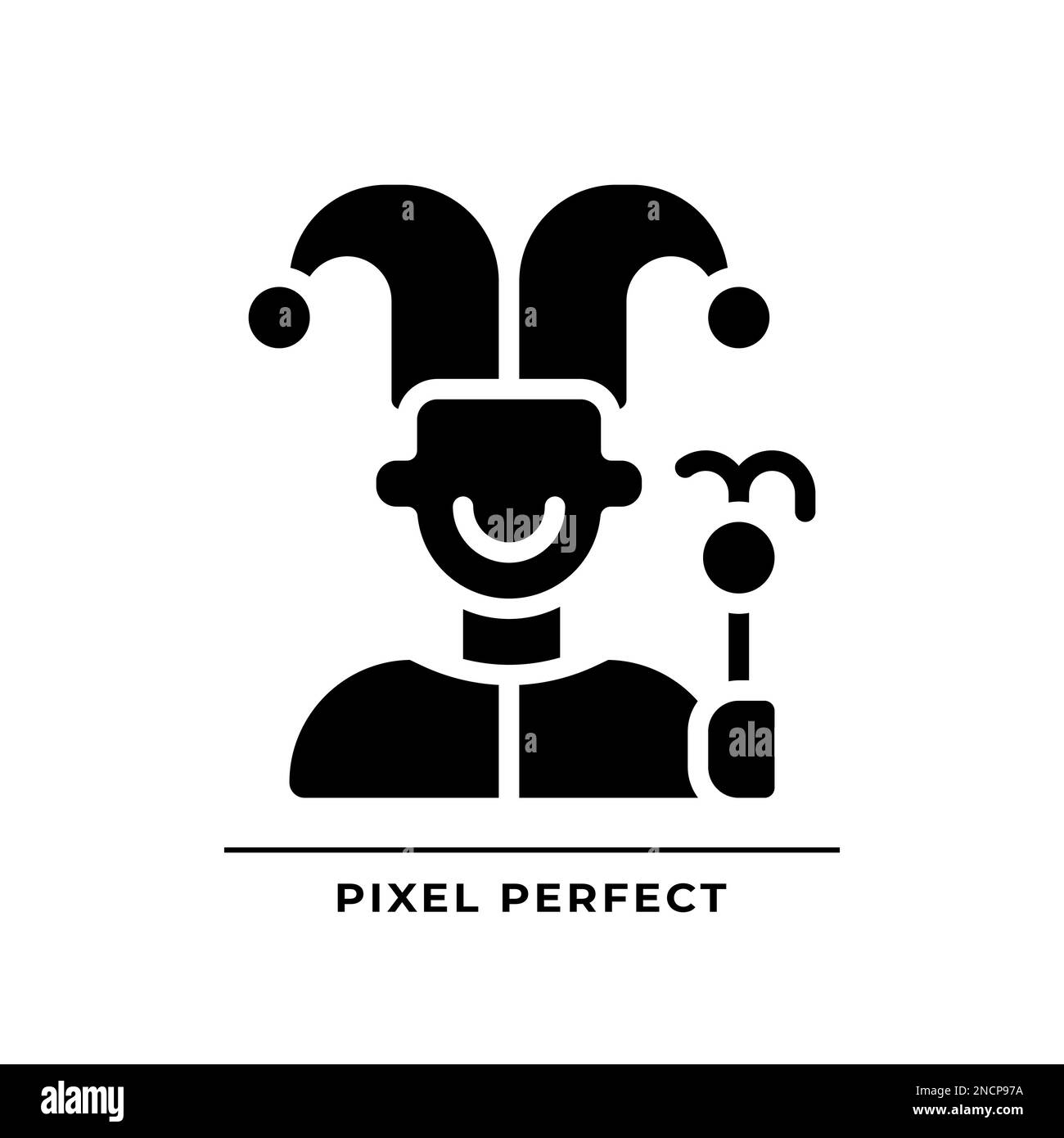 Jester black glyph icon Stock Vector Image & Art - Alamy