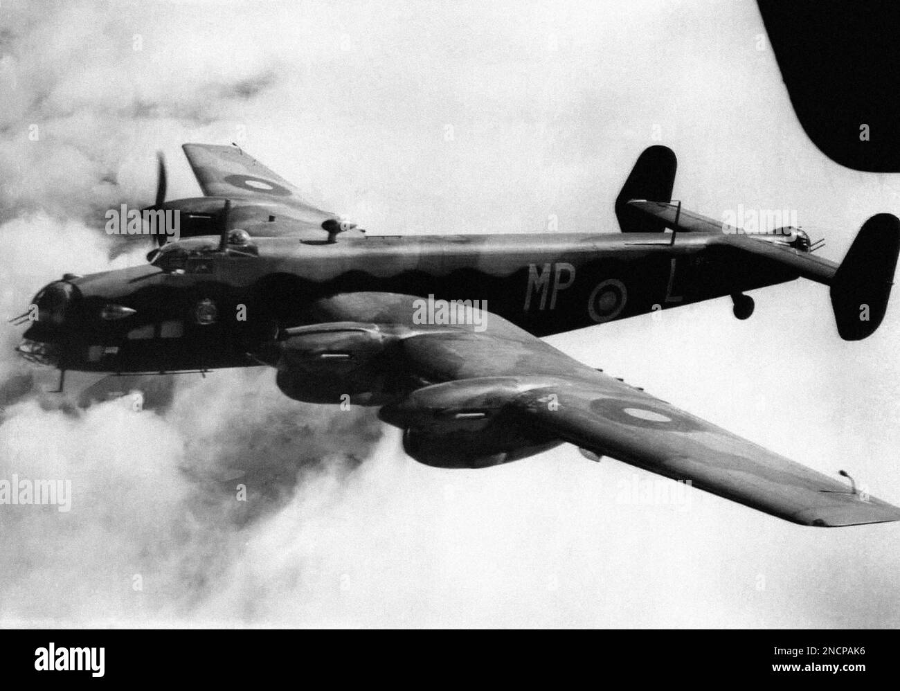The Handley Page Halifax, one of the new fourengine bombers of the