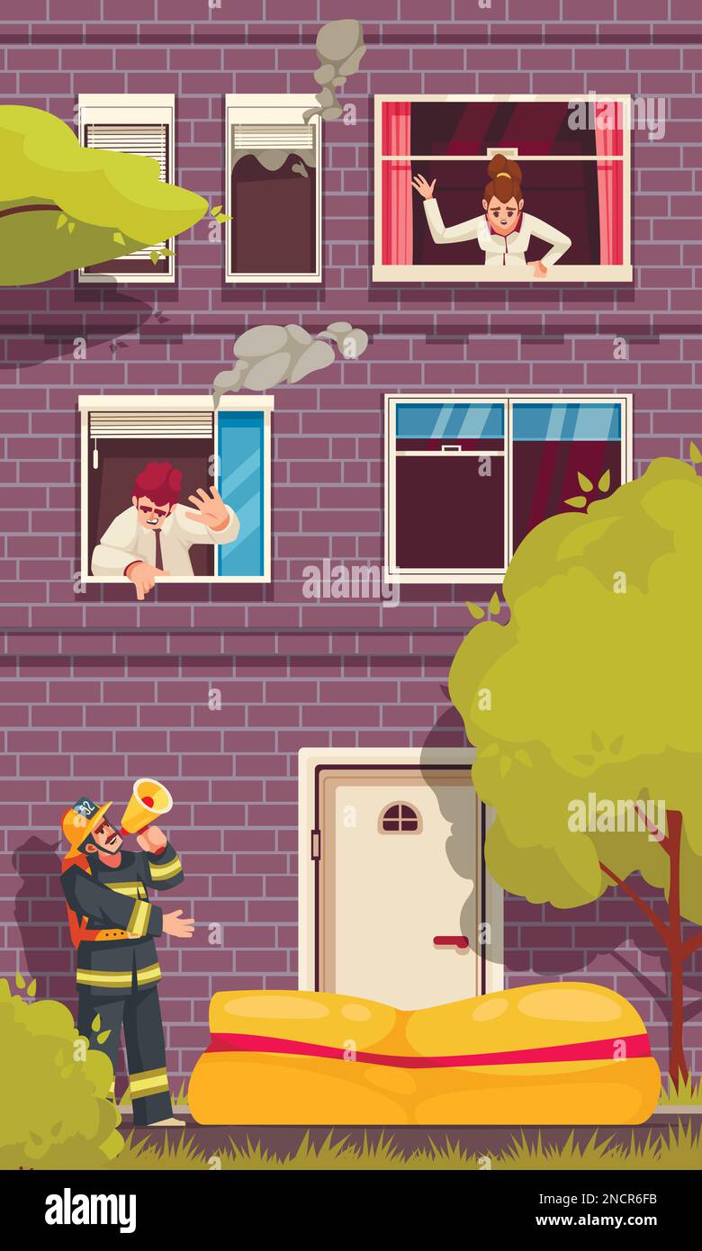 Jumping from window Stock Vector Images Alamy