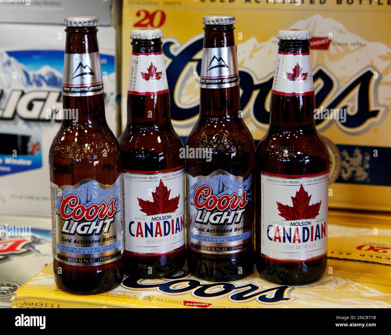 Coors Light and Moson Canadian on sale in Denver on Monday, Nov. 1, 2010. (AP Photo/Ed Andrieski