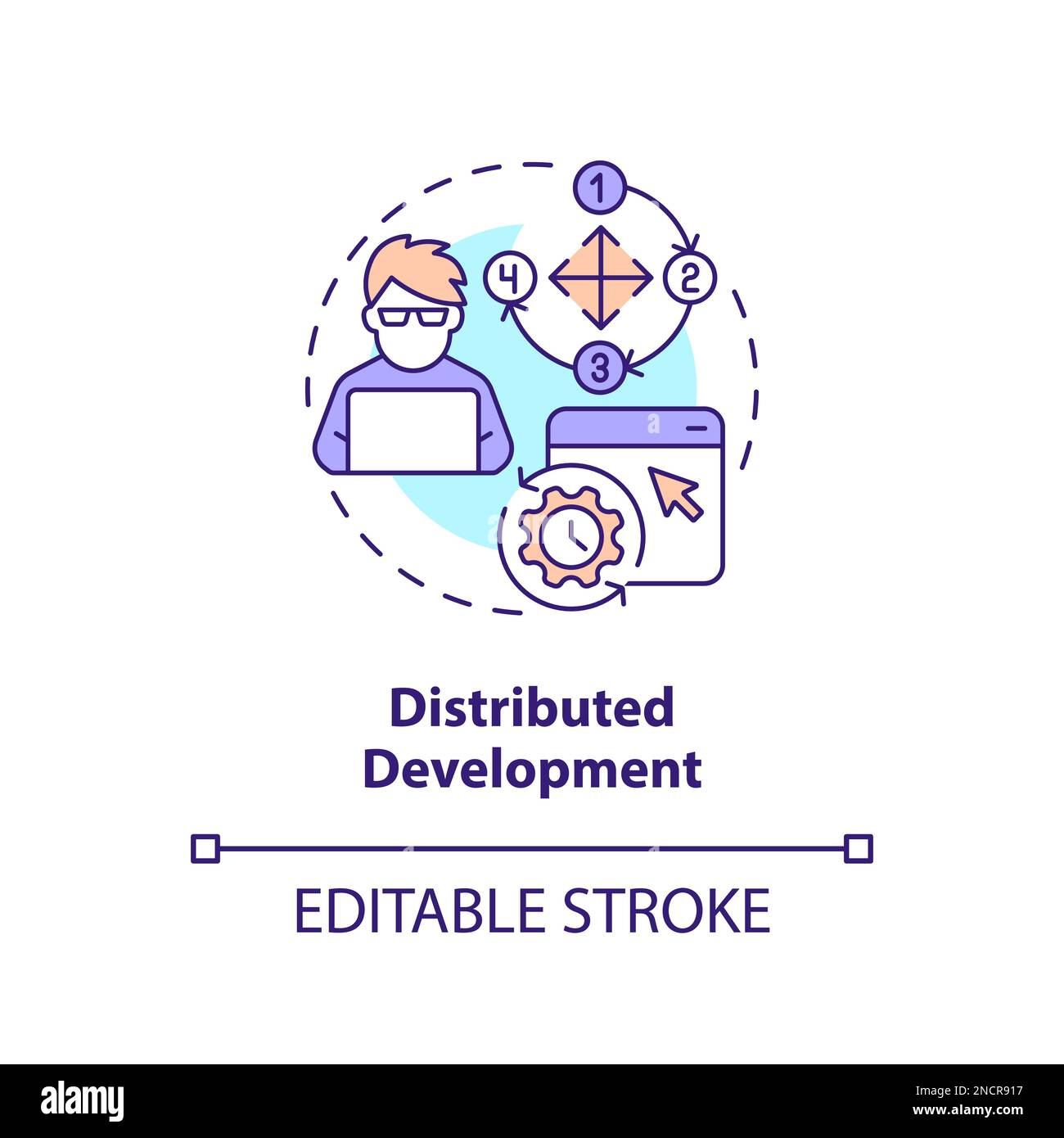 Distributed development concept icon Stock Vector Image & Art Alamy