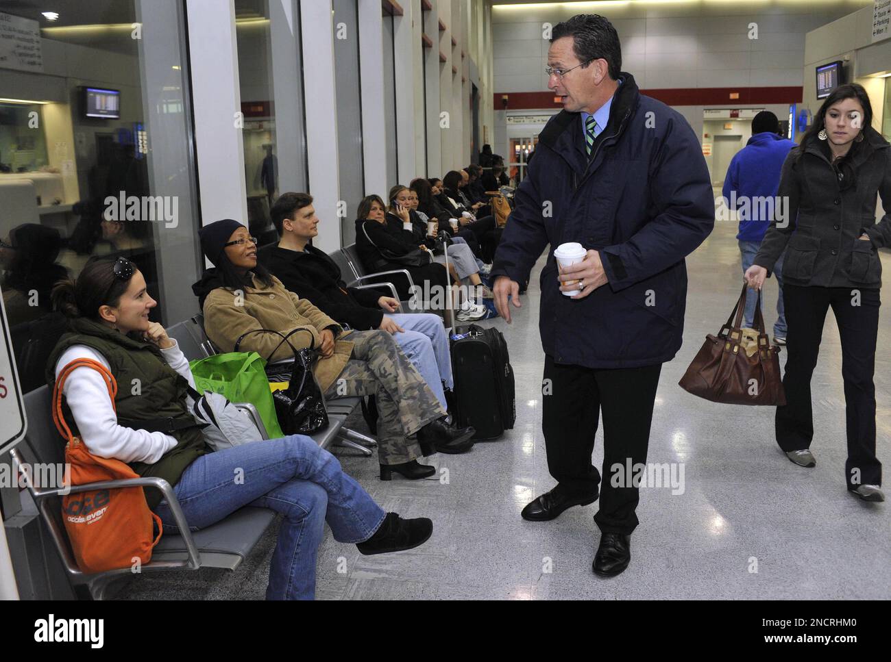 Democratic candidate for governor Dan Malloy greets people at the ...