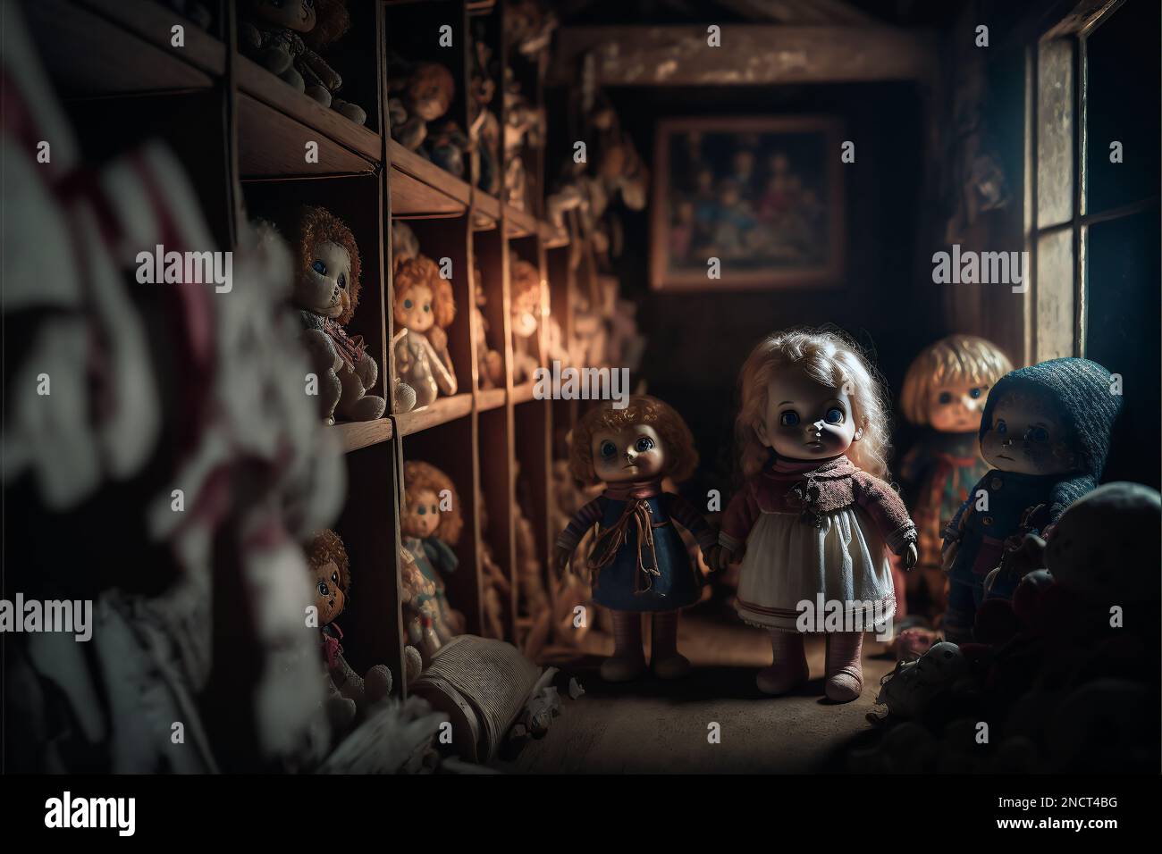 An Ai generated illustration of antique horror dolls Stock Photo Alamy
