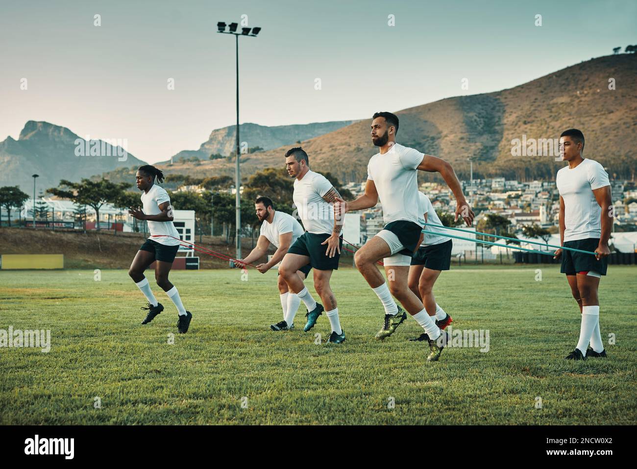Good things come to those who train. Full length shot of a group of