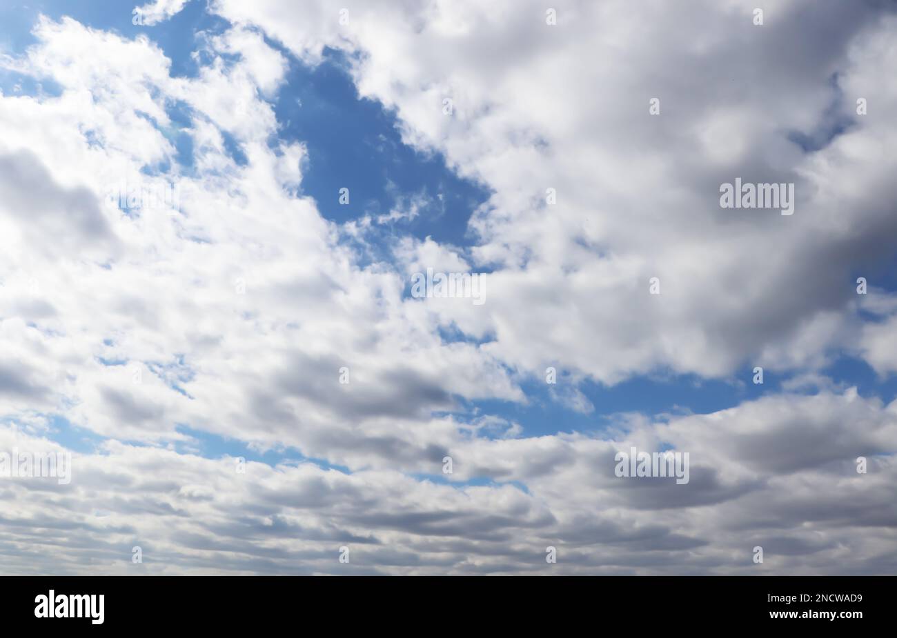 View of beautiful blue sky with white clouds Stock Photo - Alamy
