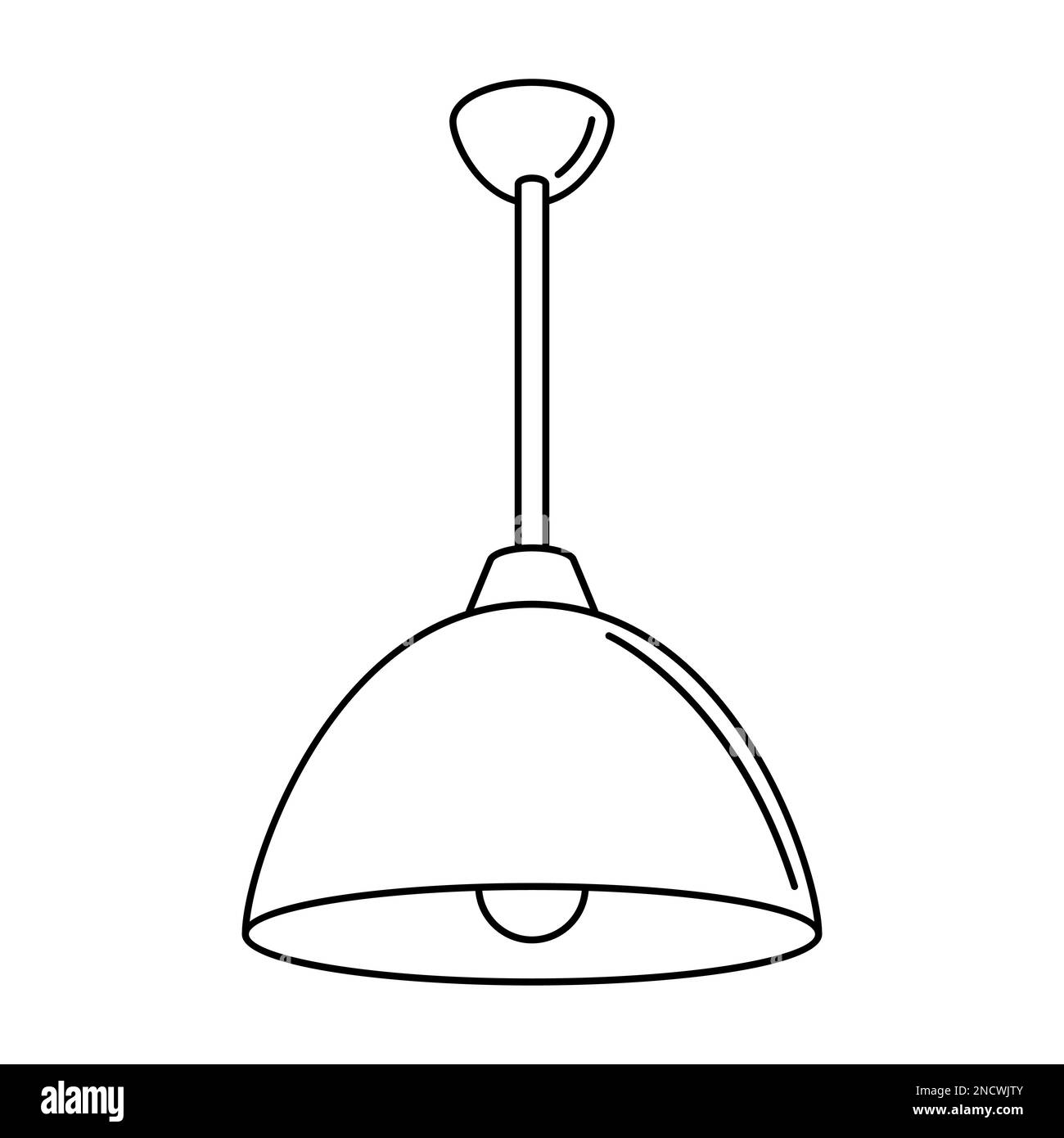 Illustration of pendant light. Electrical lighting equipment. Industrial or business image. Icon