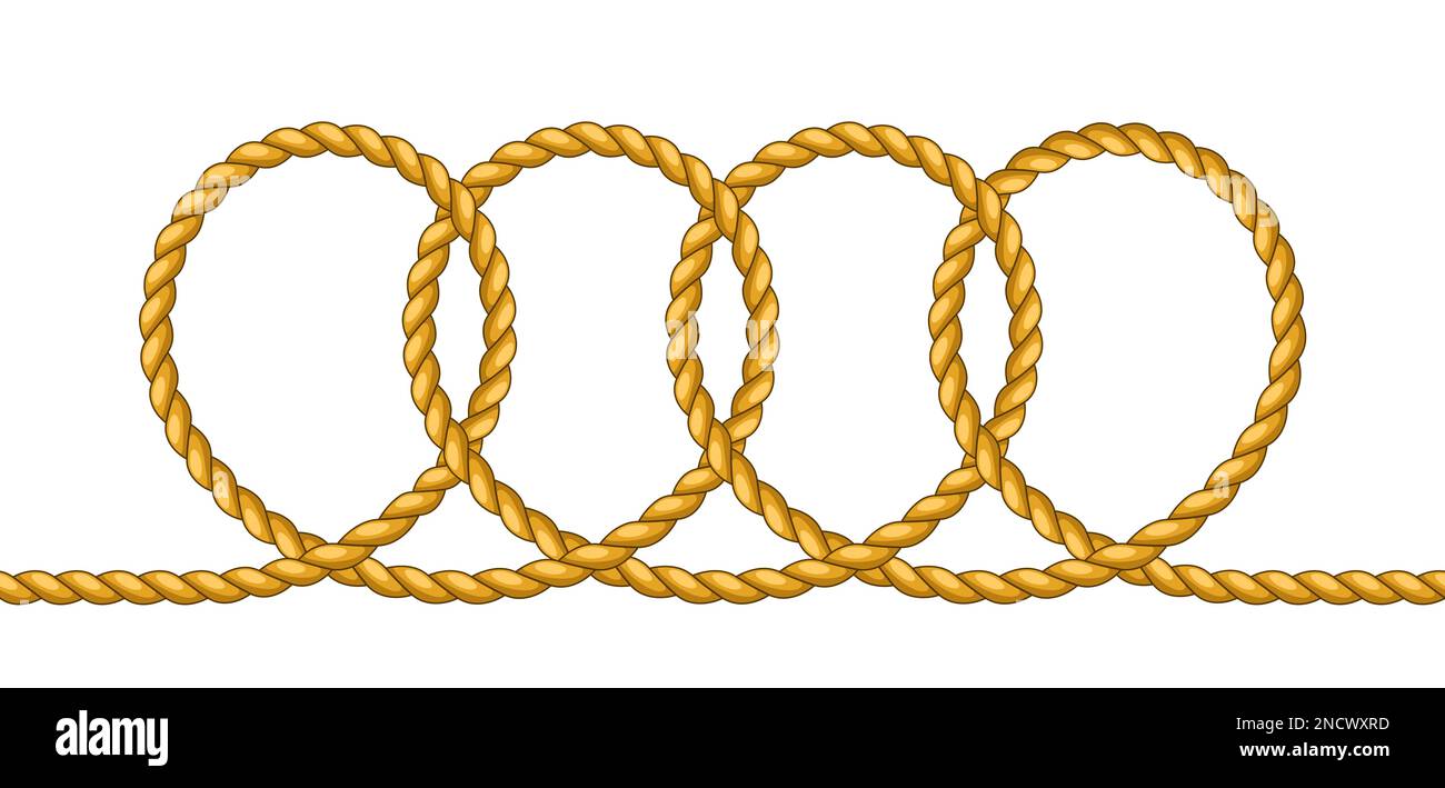 Illustration of jute rope knot. Nautical, fishing and decorative node Stock Vector Image & Art