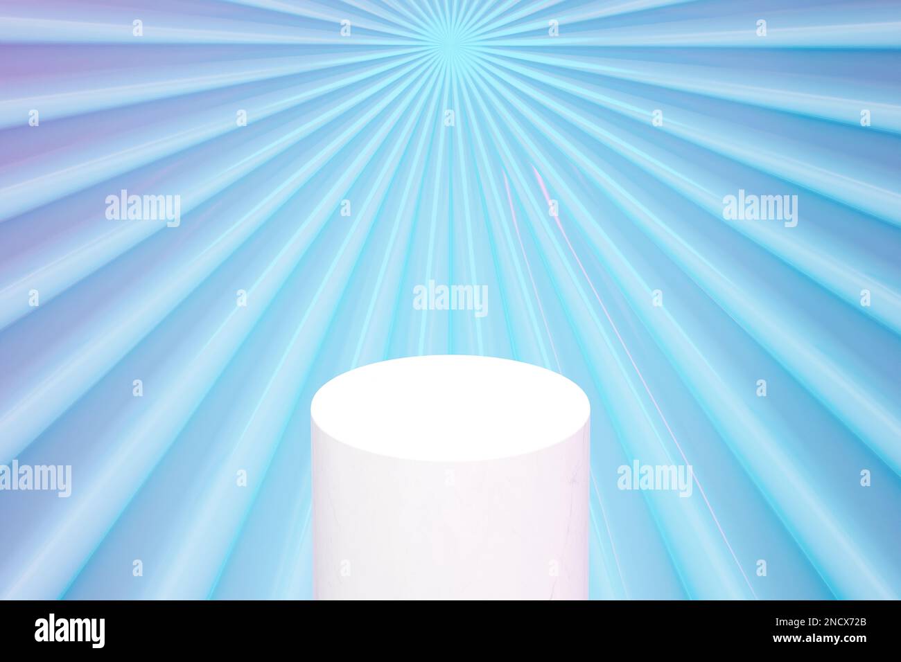 A 3D rendering of product stage in blue background Stock Photo - Alamy
