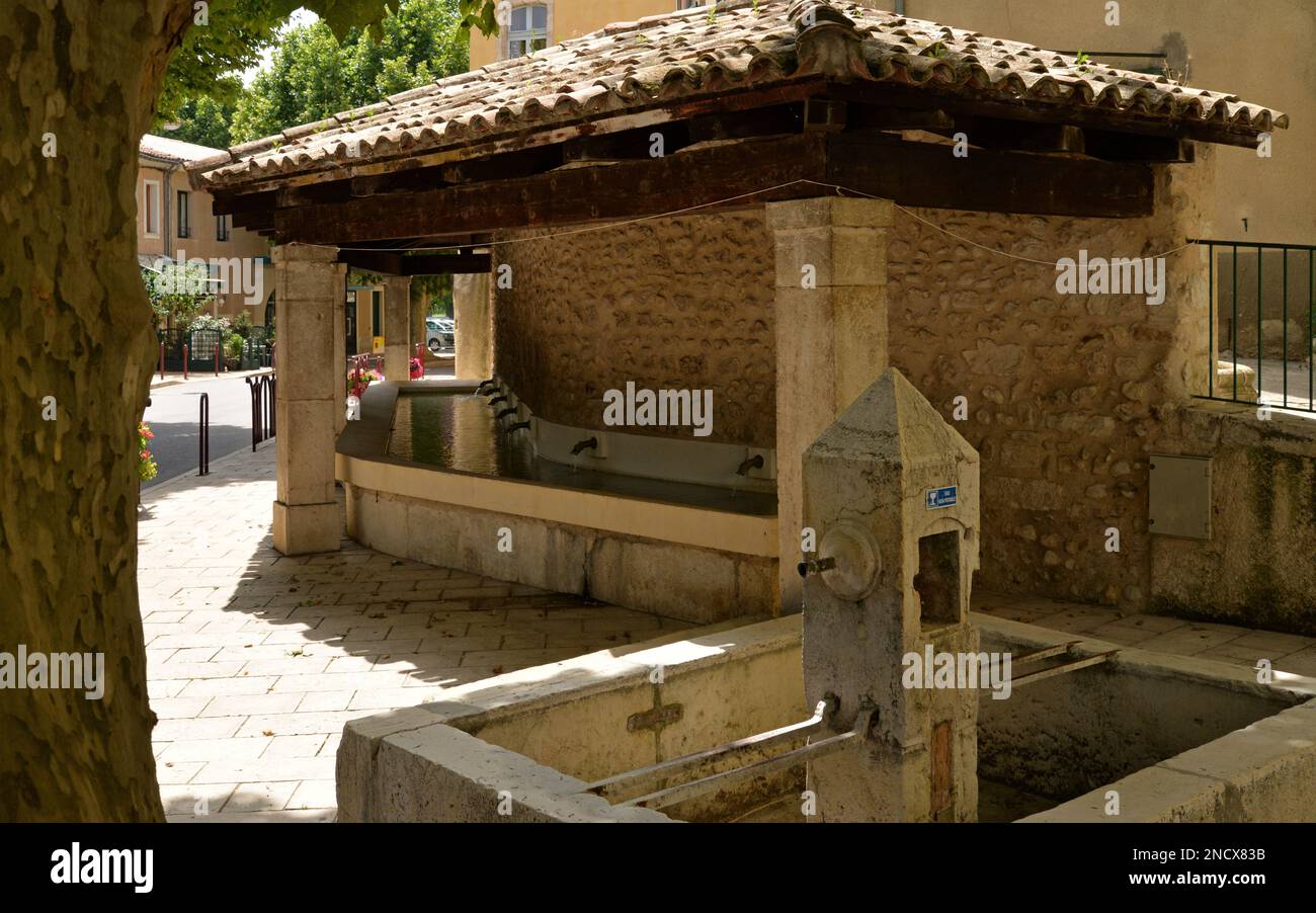 Former public wash house of Riez Provence Stock Photo