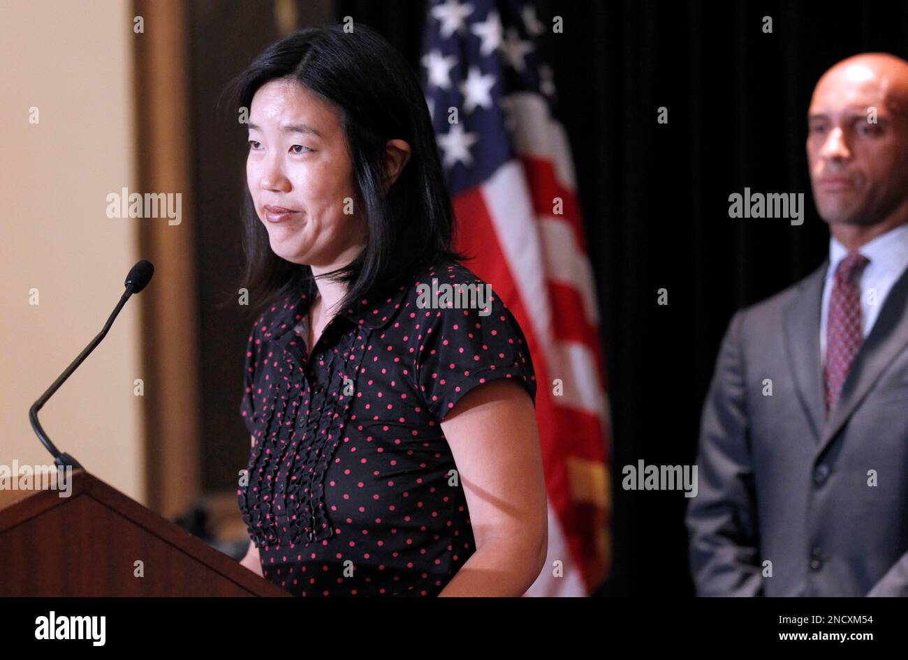 DC Schools Chancellor Michelle Rhee, left, accompanied by Washington ...