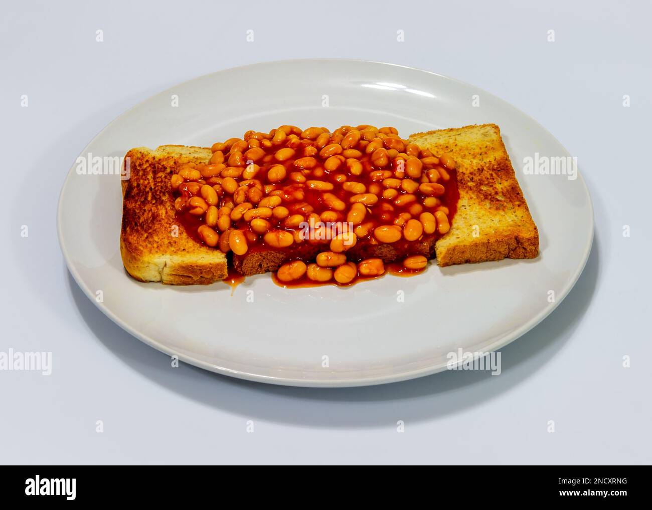 Beans on Toast Stock Photo Alamy