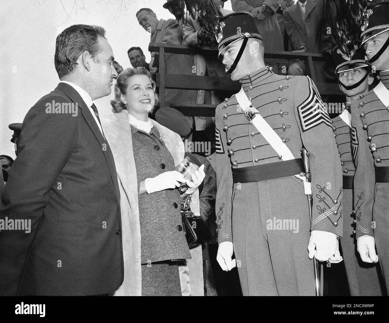 Captain Colgate Princess Grace of Monaco and her husband Prince Rainier III talk with ...