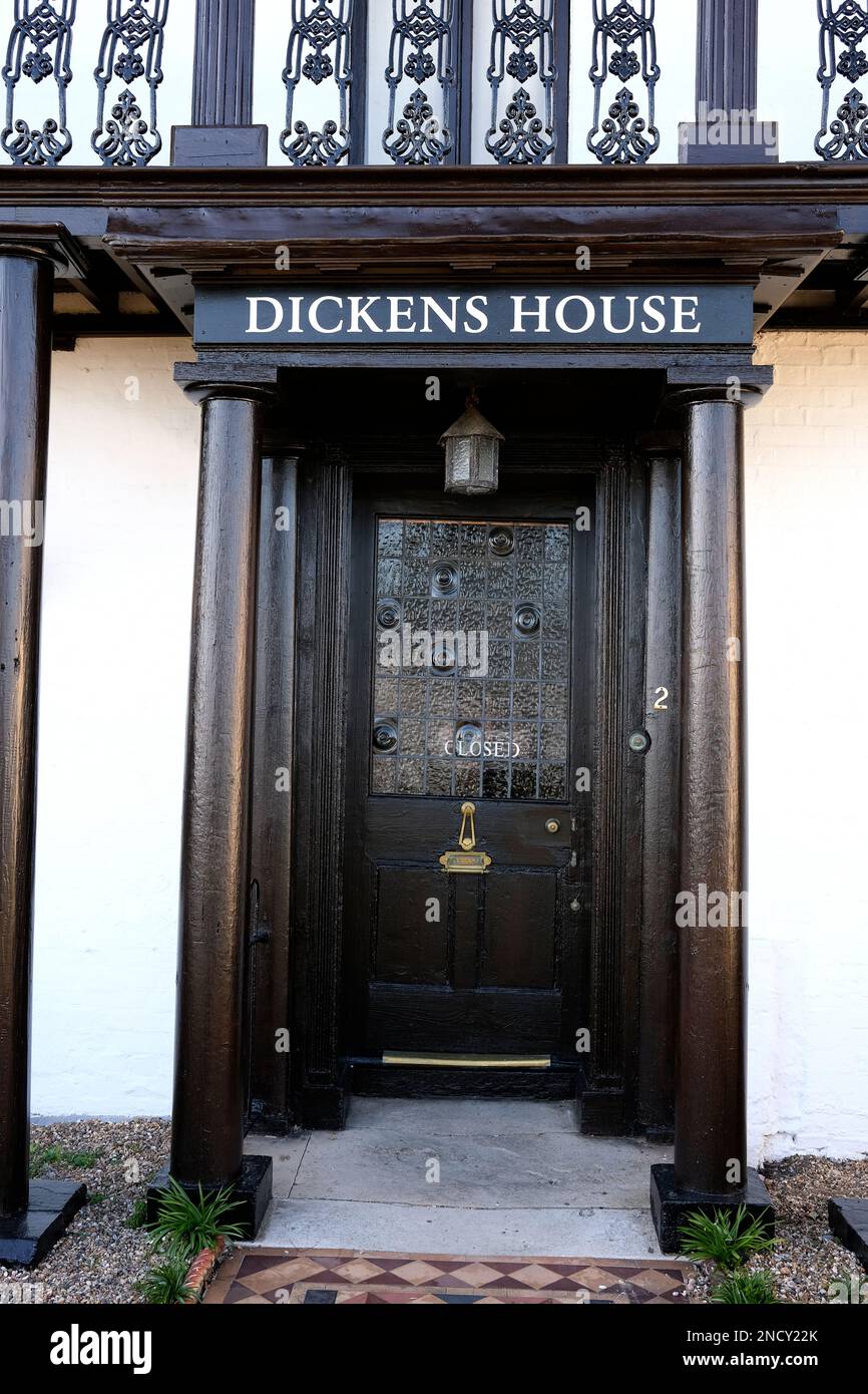the charles dickens museum,victoria parade,broadstairs seaside town,east kent,uk february 2023 Stock Photo