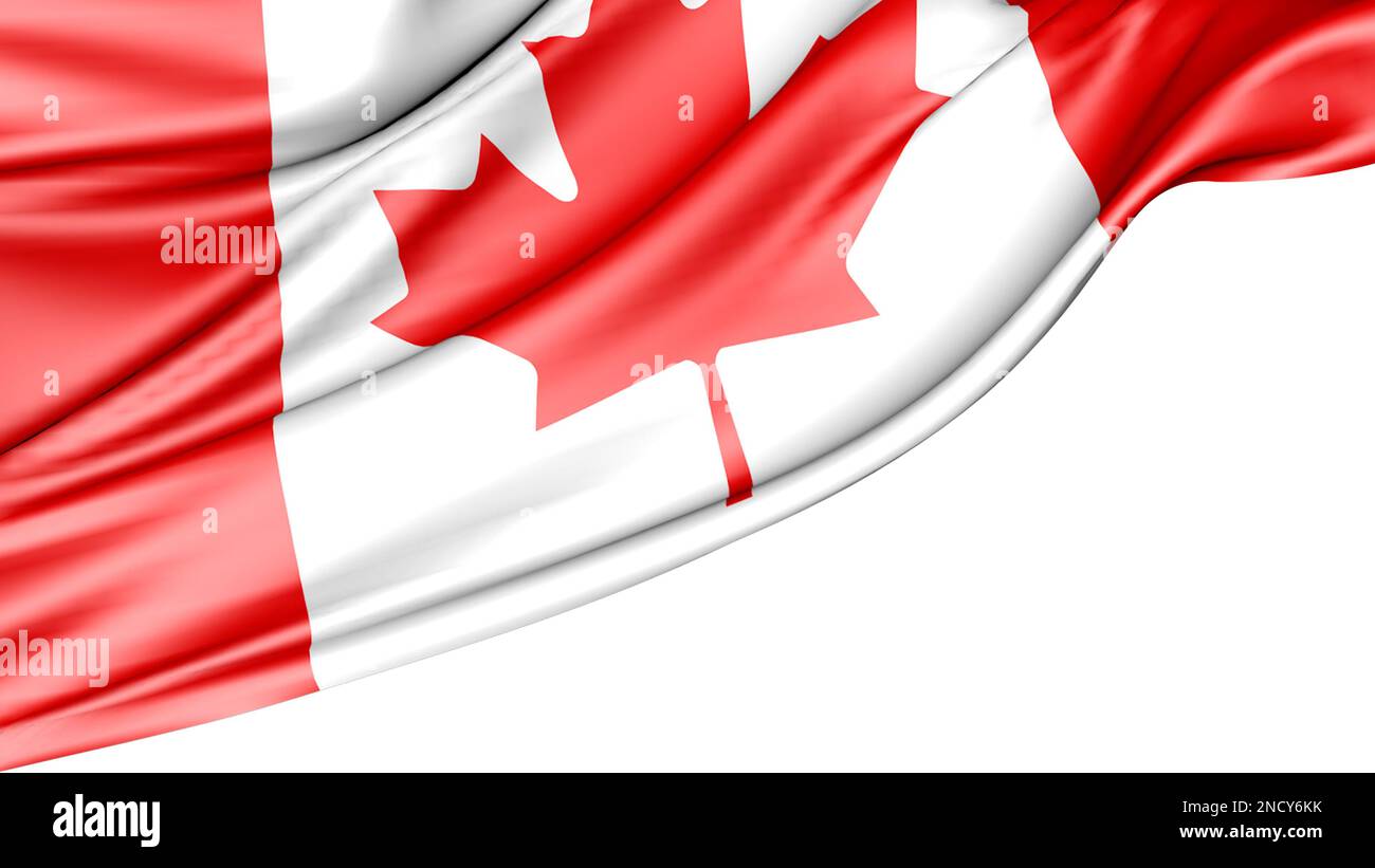 Canada Flag Isolated on White Background, 3D Illustration Stock Photo ...