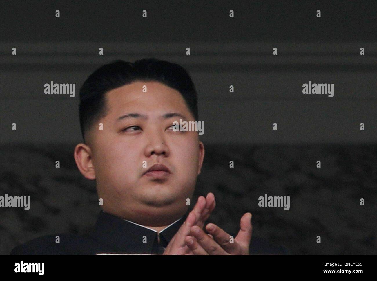 North Korea leader Kim Jong Il's son Kim Jong Un attends a massive