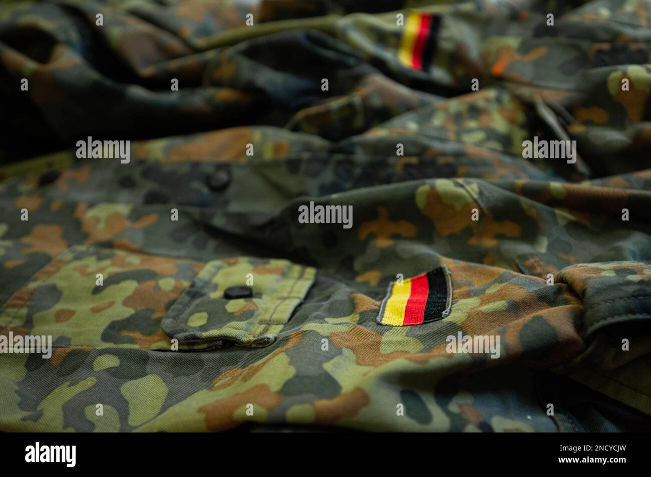 A closeup of german flag on german military jackets Stock Photo