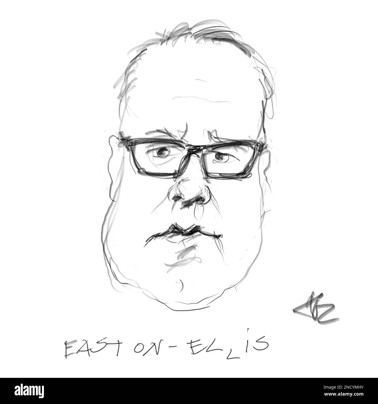 Portrait of the Author Easton-Ellis Stock Photo