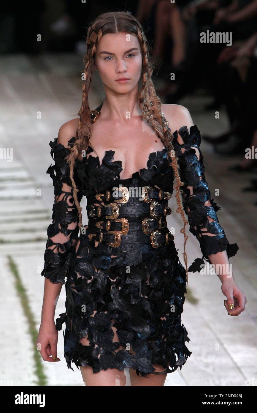 white christmas dresses Alexander McQueen UK. (Sarah Burton Designer) Black Bodycon Printed  Cotton/Elastane Blend Mini Dress main image 0