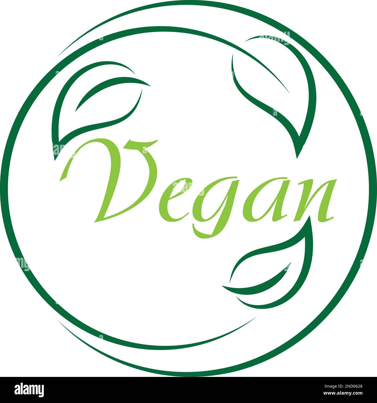 Vegetarian Symbol with Leaves, Vegan Logo, Icon Stock Vector Image ...