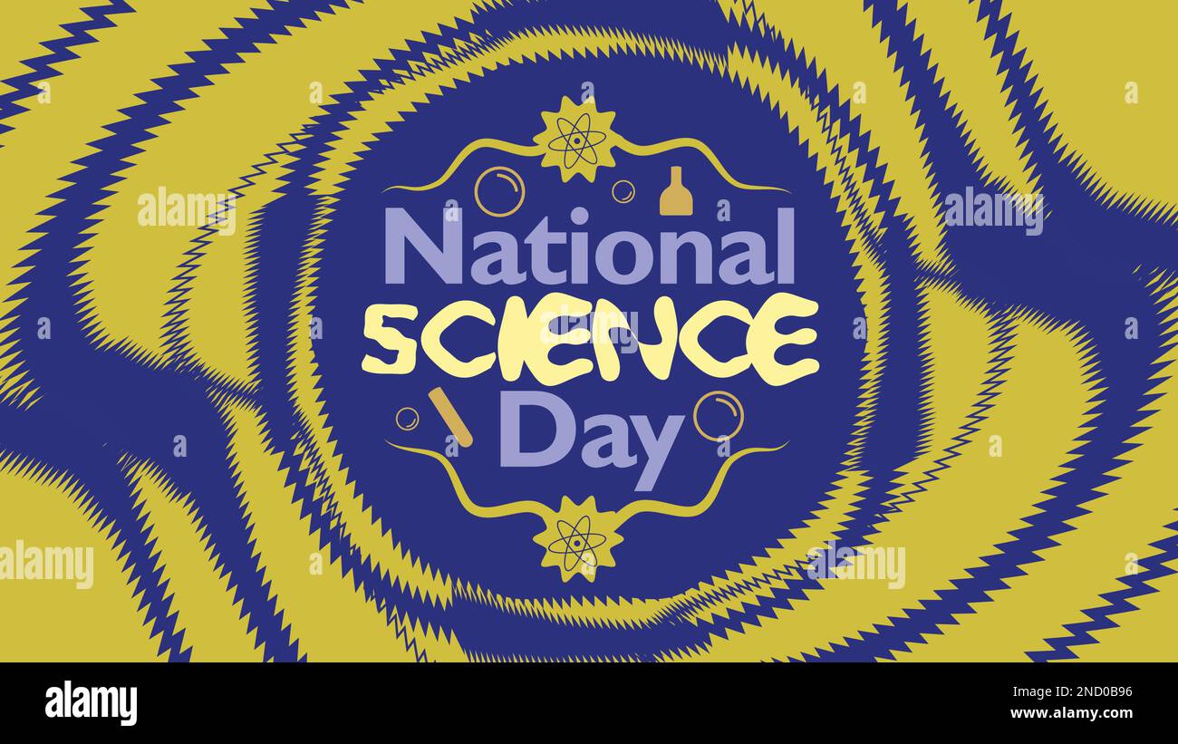 National Science Day banner vector design celebrated on February every