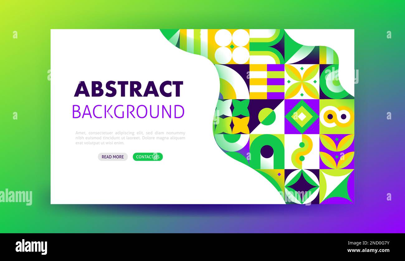 Abstract Background Landing Page Stock Vector