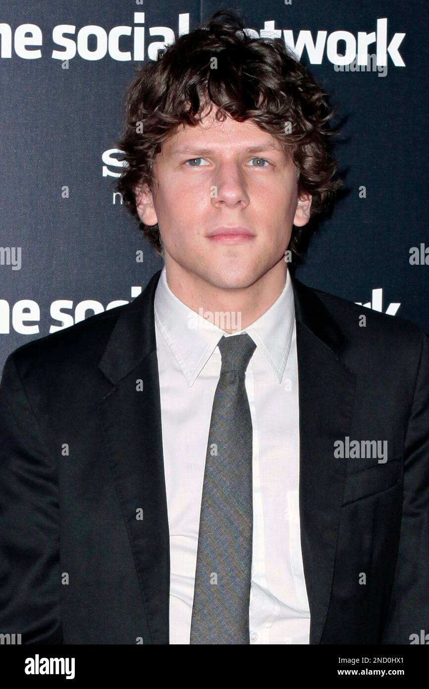 U.S. actor Jesse Eisenberg poses for photographers as he arrives to The