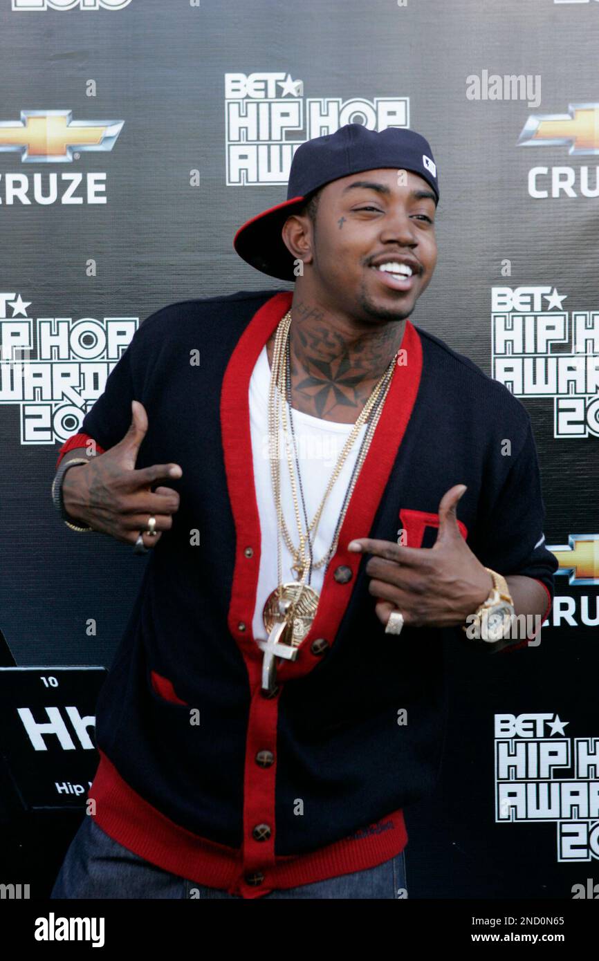 Lil Scrappy arrives on the red carpet for the BET Hip Hop Awards
