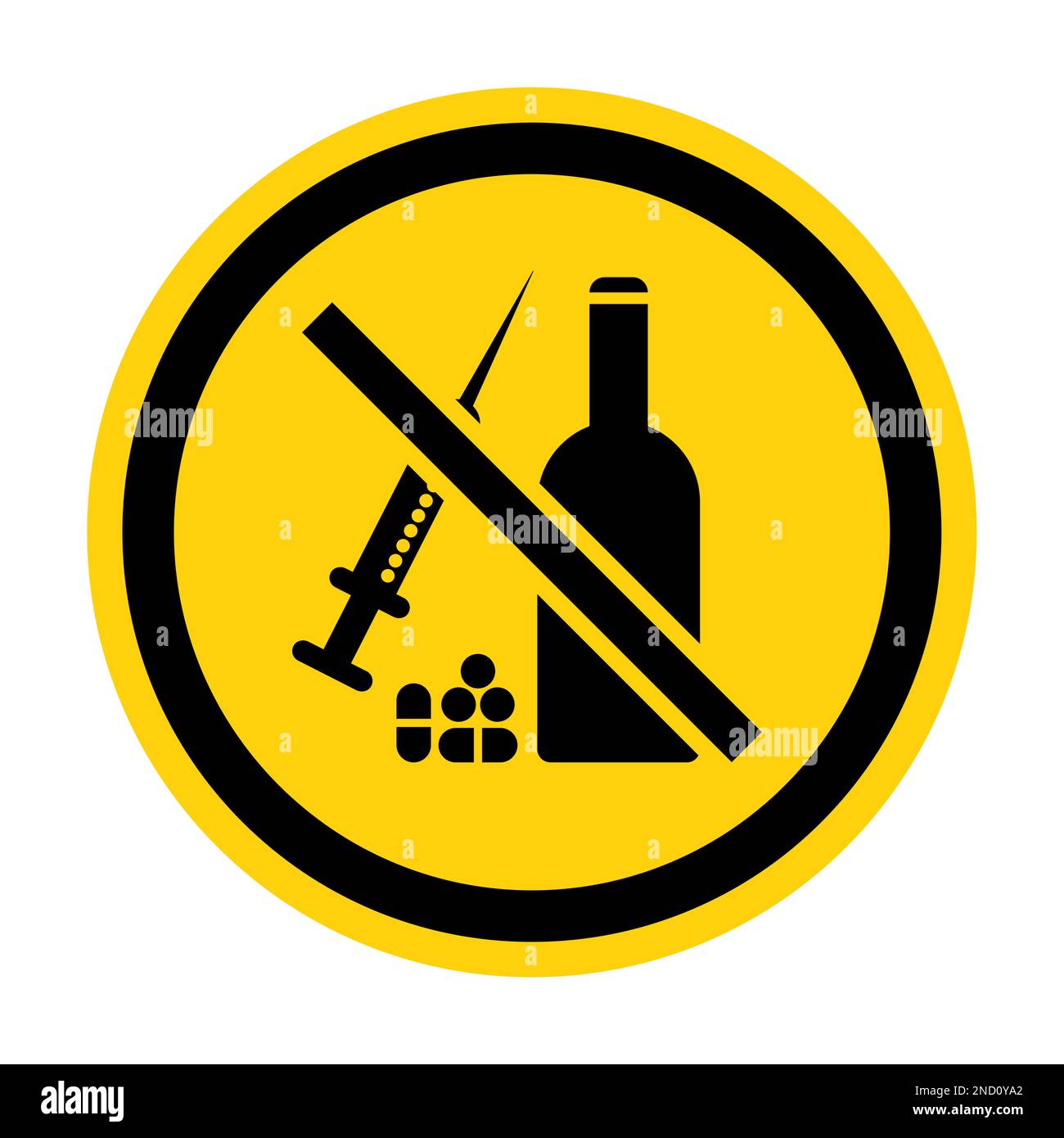 Notice Sign Drug Free Zone Stock