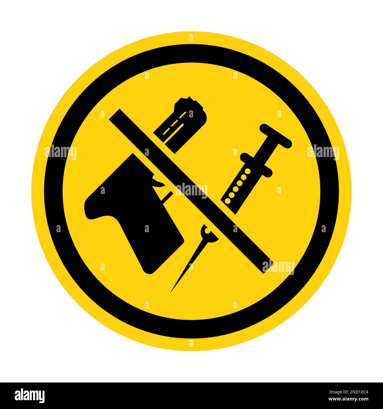 Property gun rules sign drug free gun free zone stock vector image