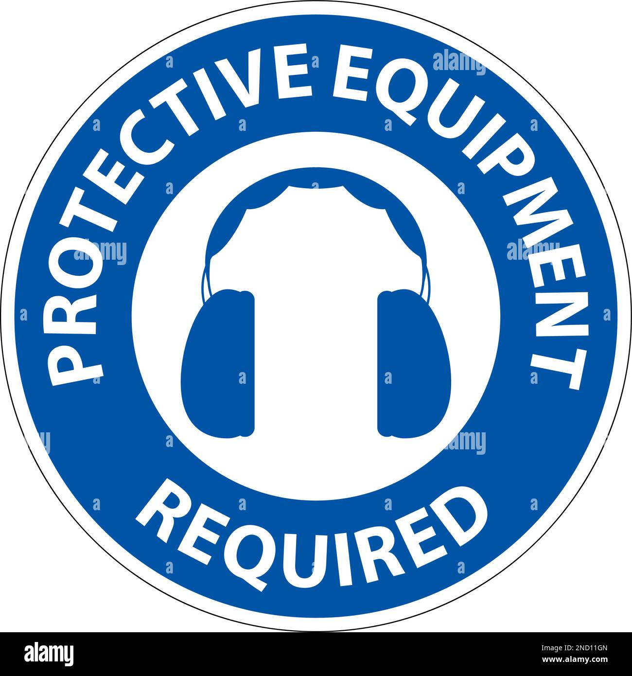 Symbol Floor Sign, Protective Equipment Required Stock Vector Image ...