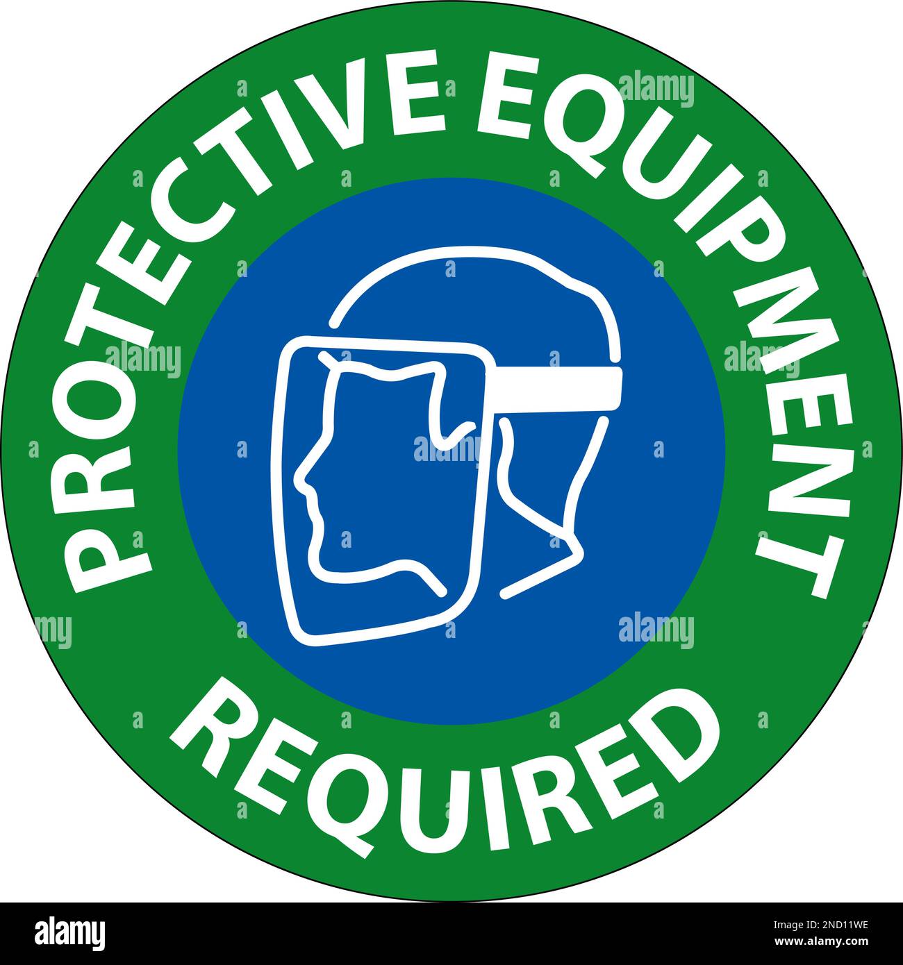 Floor Sign, Protective Equipment Required Stock Vector Image & Art Alamy