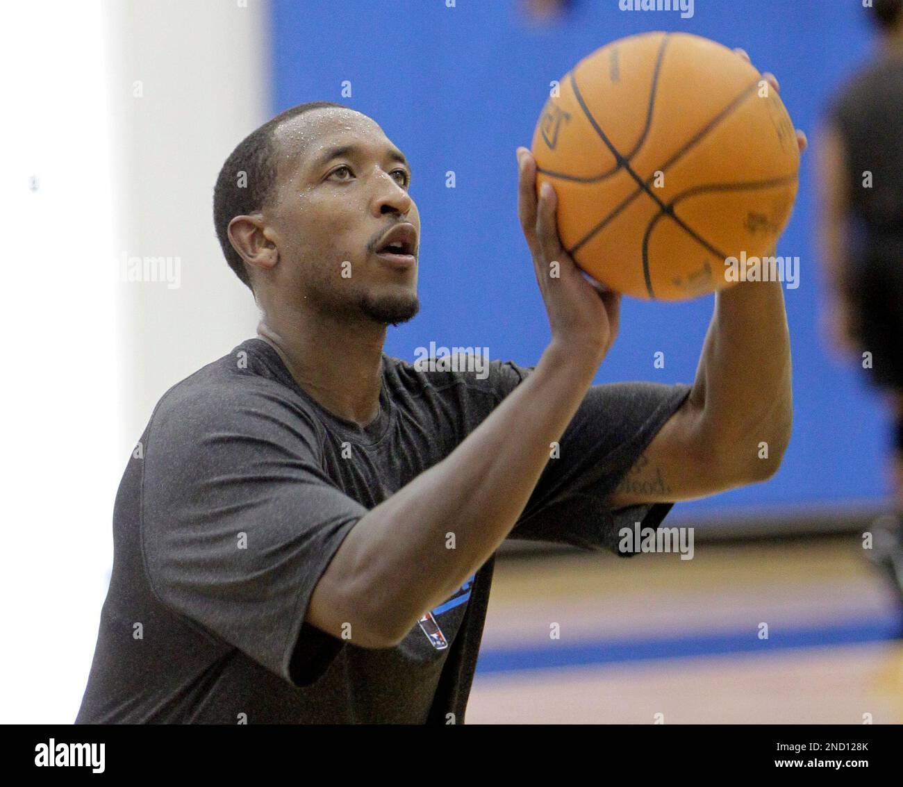 Orlando Magic's Chris Duhon works on free throws at NBA basketball