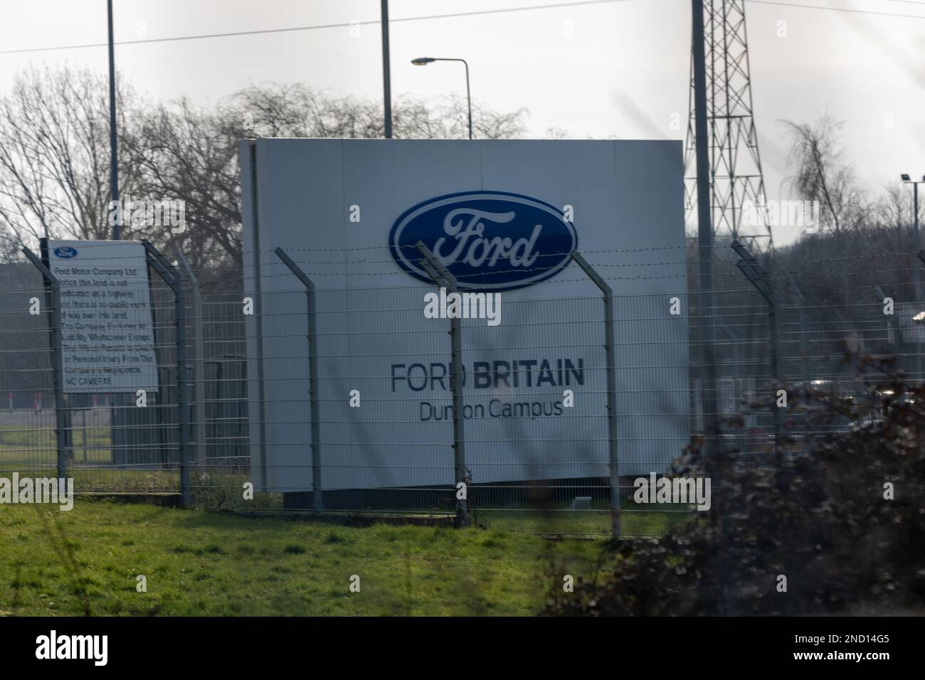 Basildon, UK. 15th Feb, 2023. Dunton Essex 15th Feb 2023 It is reported that it is possible up to one thousand jobs will be made redundant at the Ford Technical Centre at Dunton Essex as part of a restructuring due to the move to electric vehicles Credit: Ian Davidson/Alamy Live News Stock Photo