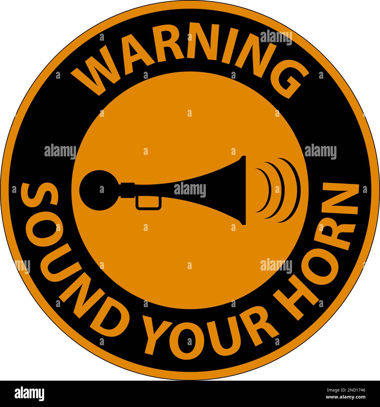 Warning Sound Your Horn Symbol Sign On White Background Stock Vector