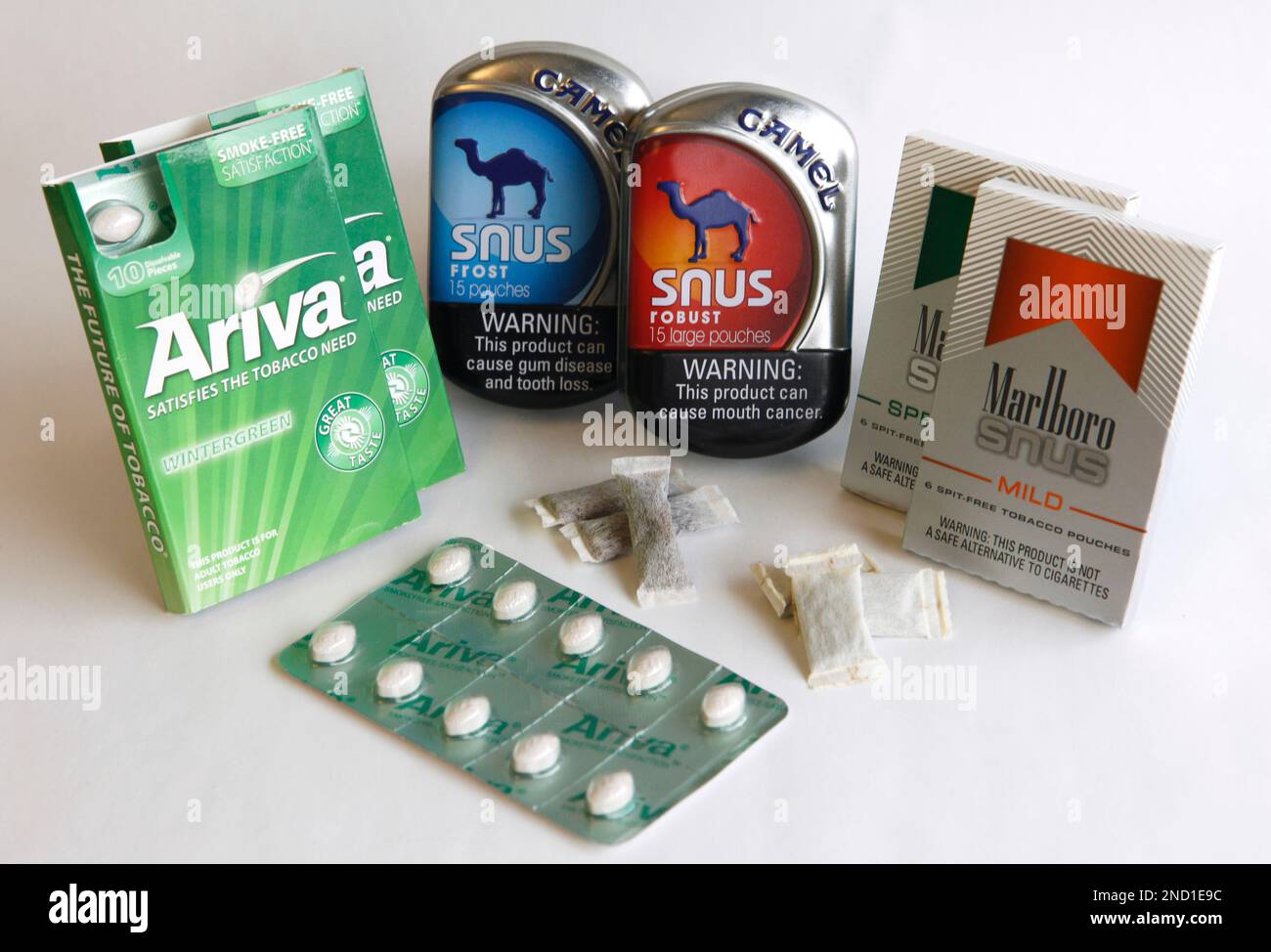 Smokeless tobacco products are displayed in Richmond, Va., Tuesday, Sept. 28, 2010. Star