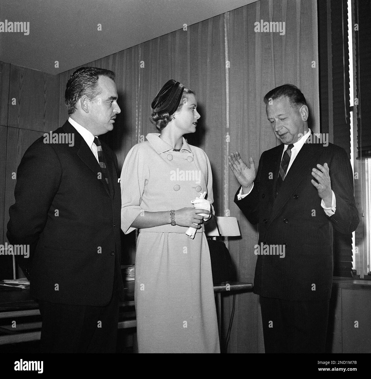 Dag Hammarskjold, United Nations Secretary General, uses his hands as