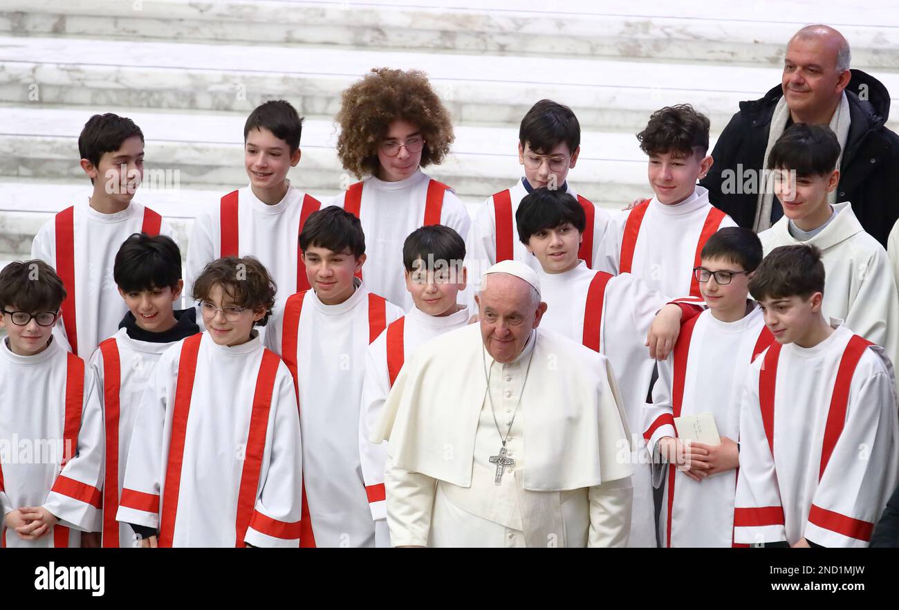 Vatican City (Vaticano), February 15th, 2023. Pope Francis leads the