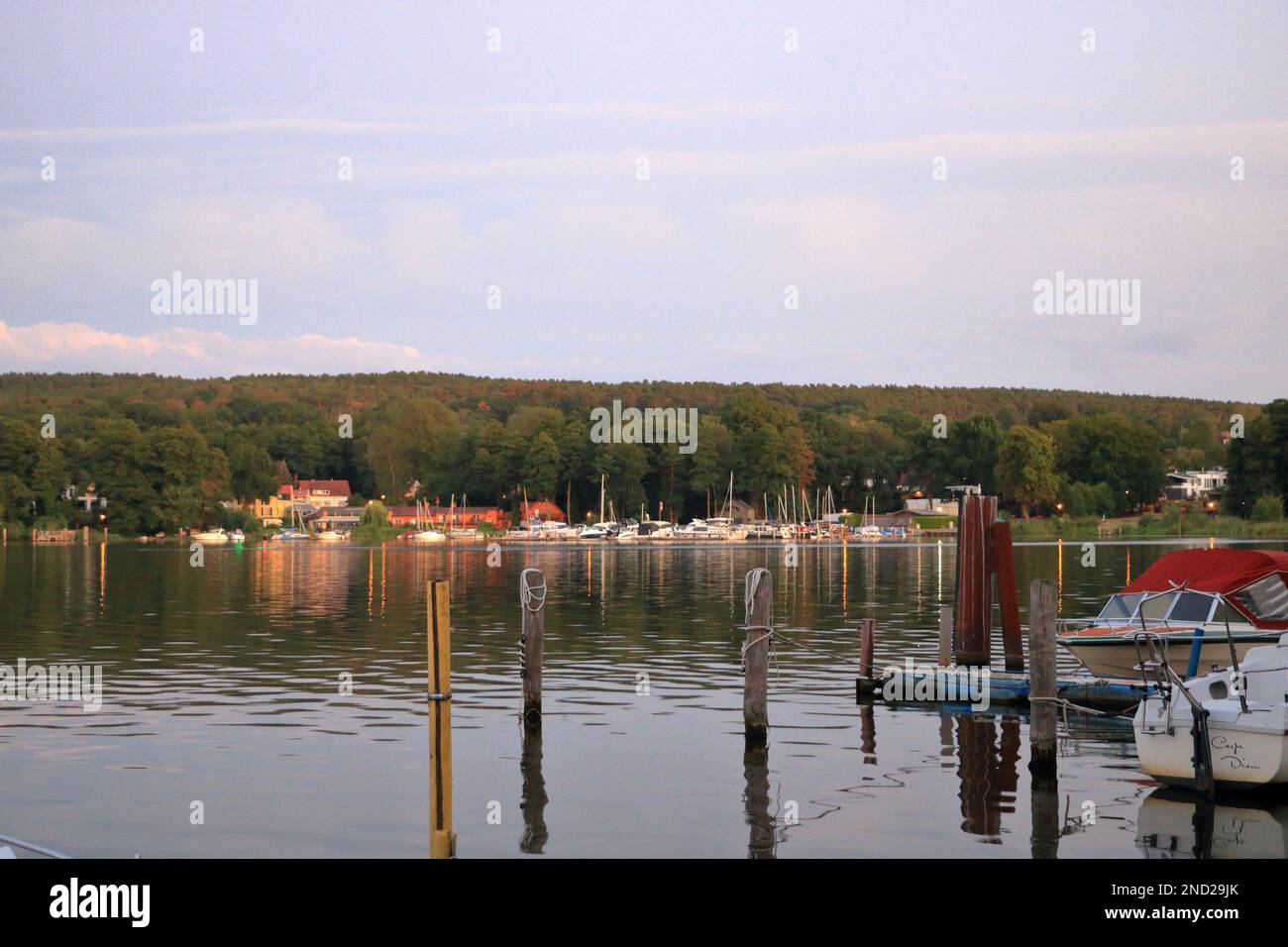 relaxed hustle and bustle on the Schwielowsee, Caputh, Petzow, Ferch, Werder/Havel in Germany Stock Photo