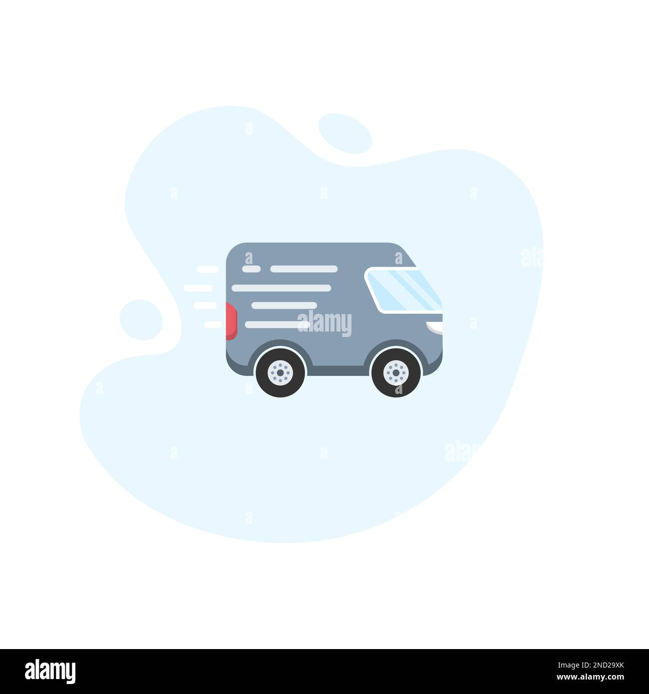 Delivery van icon in excellent flat design. Vector illustration eps10 ...