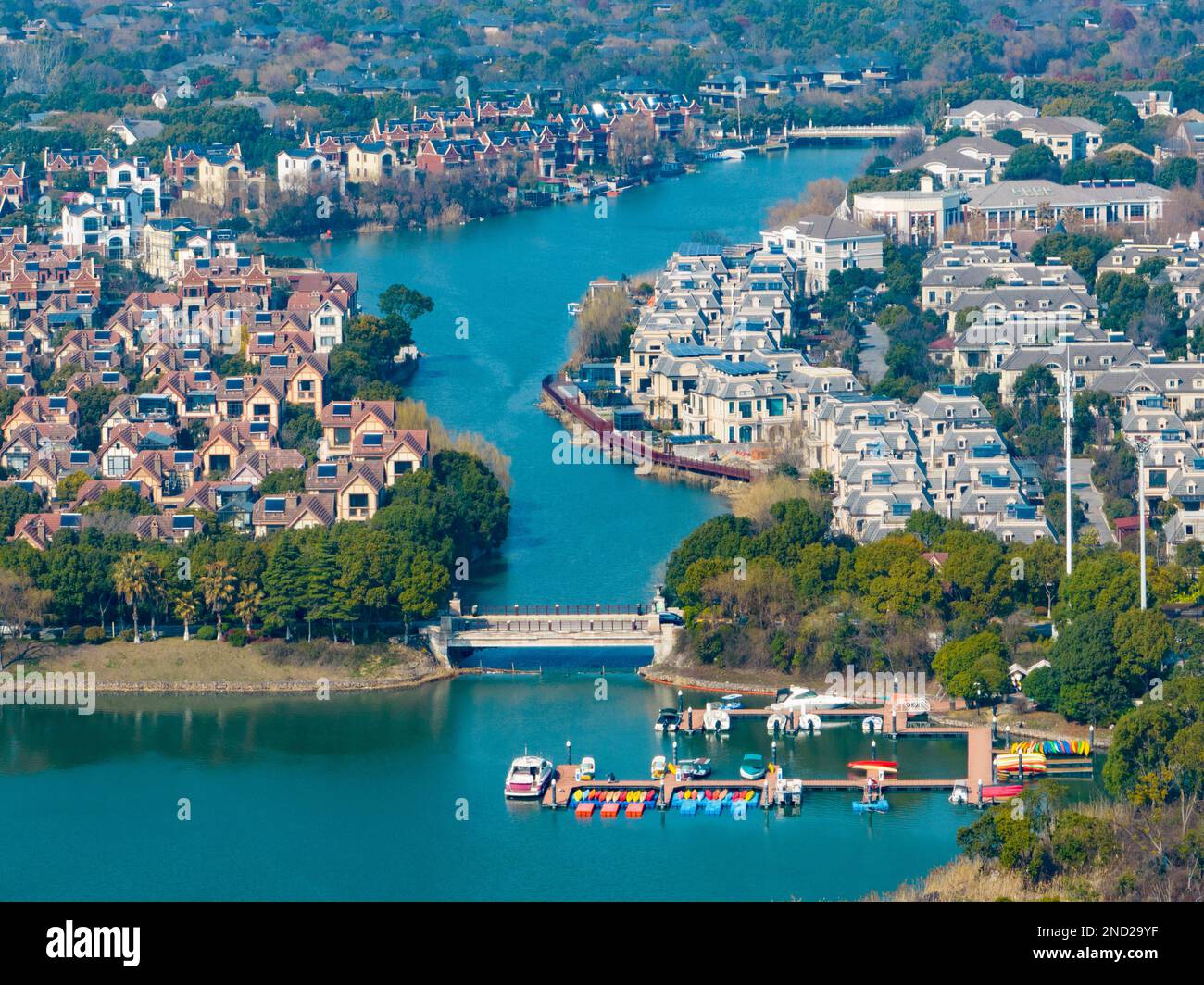KUNSHAN, CHINA - FEBRUARY 15, 2023 - An aerial photo shows Huandianshan ...