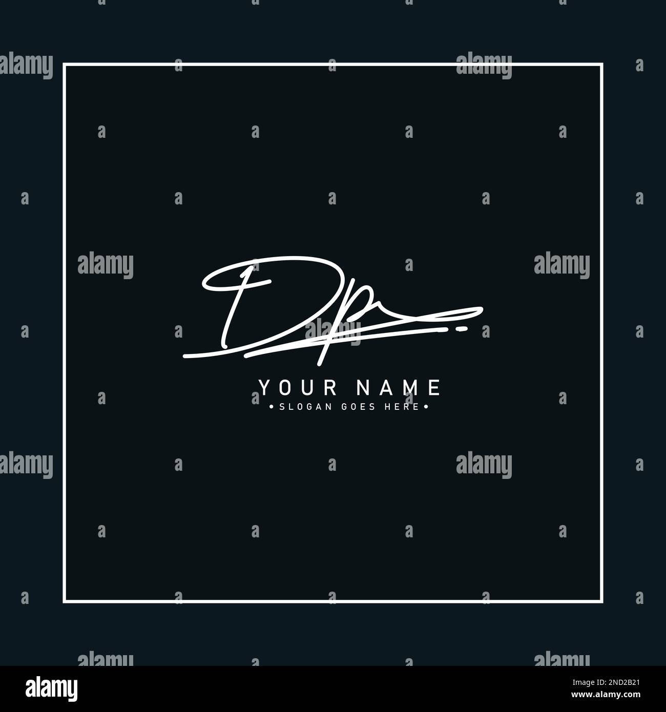 DP Handwritten Signature logo - Vector Logo Template for Beauty ...