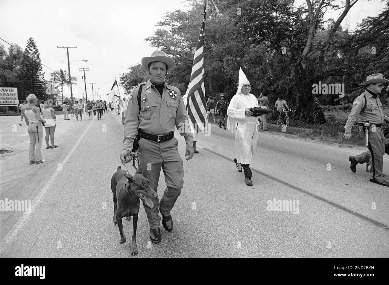 Grand Dragon of Florida’s Ku Klux Klan John Paul Rogers rides atop his ...