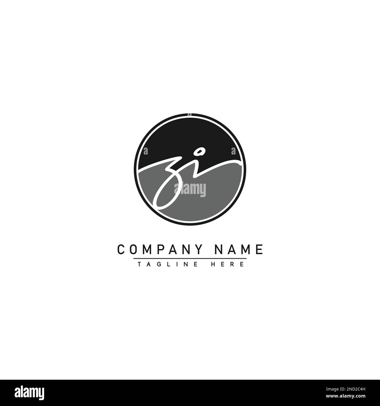 ZI Handwritten Signature logo Vector Logo Template for Beauty