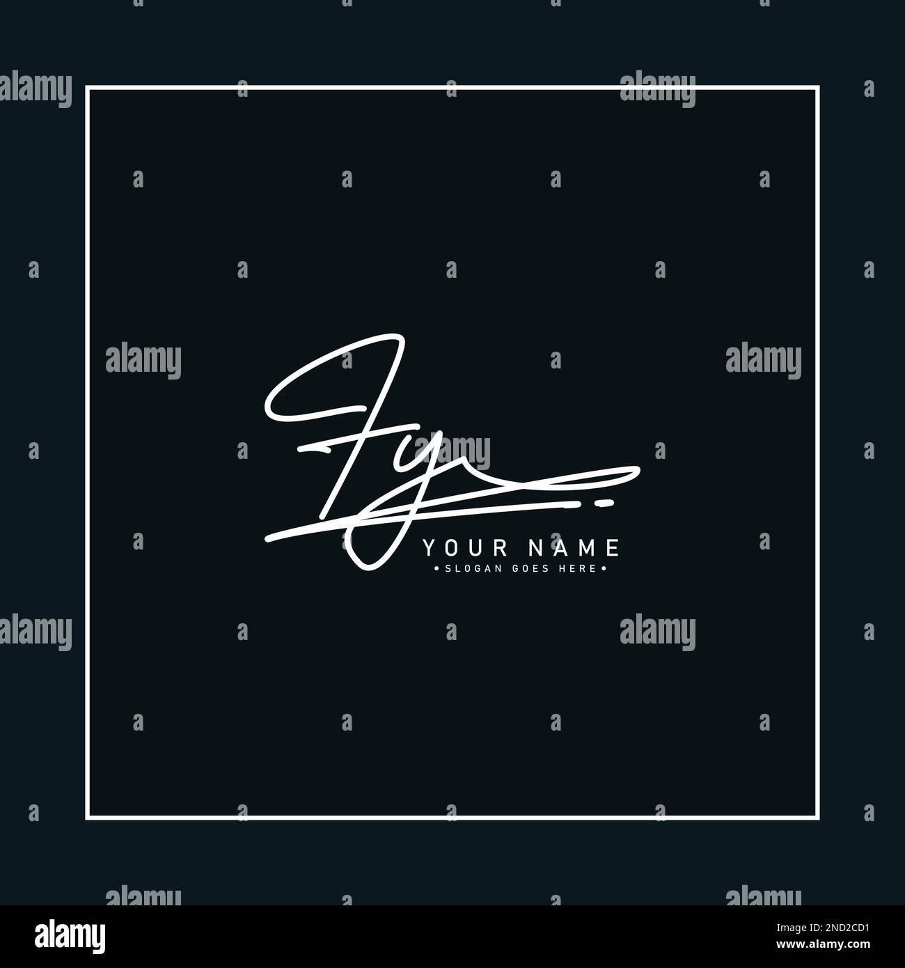FY Initial Logo in Signature Style for Photography and Fashion Business
