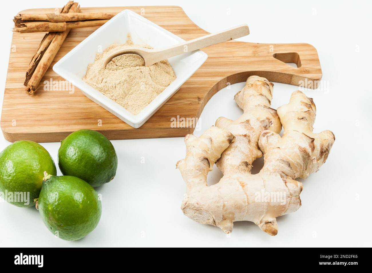 Ginger and lemons root; photo on neutral background Stock Photo Alamy