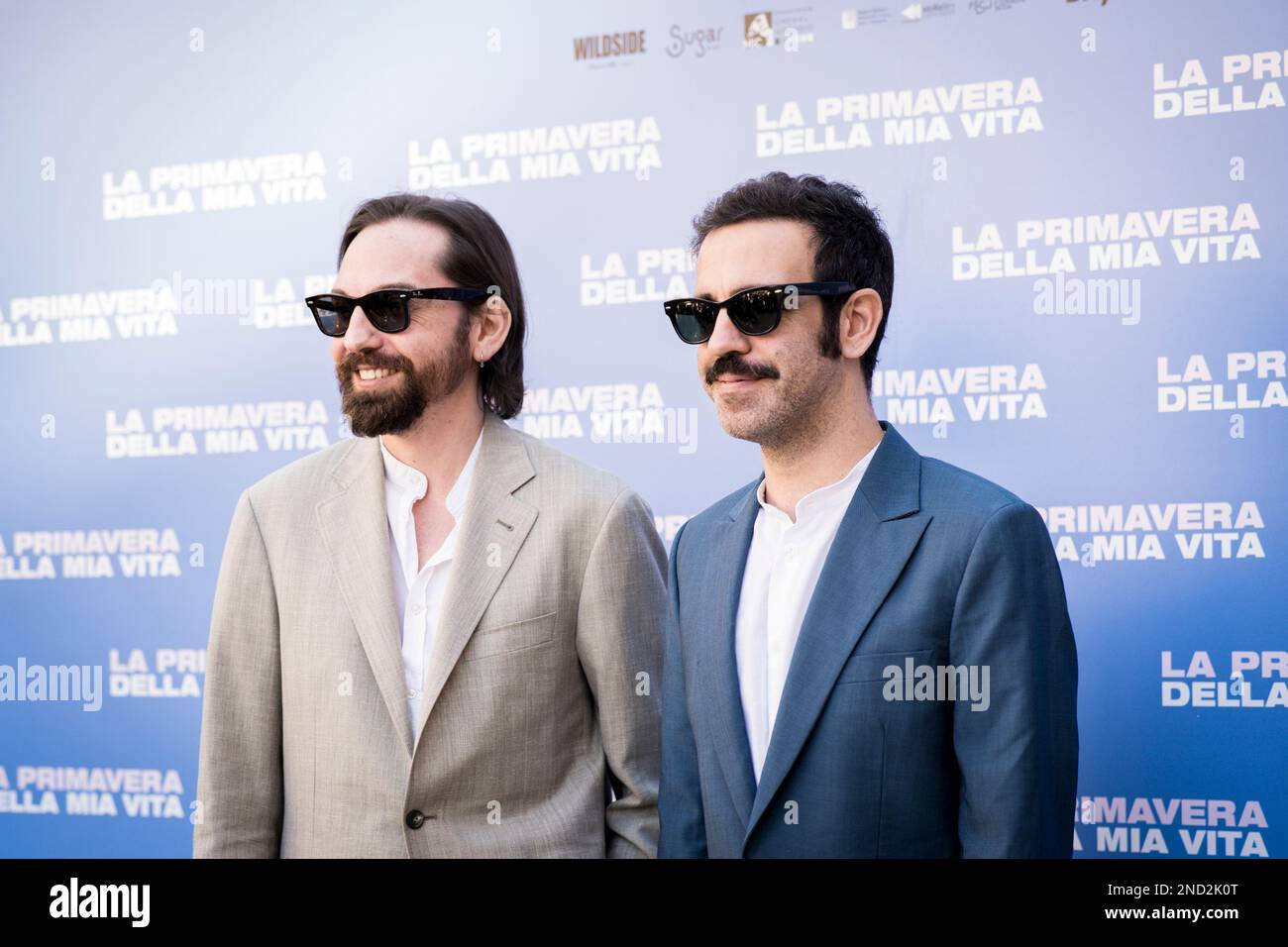 Rome, Rome, Italy, 15th February, 2023, Colapesce and Dimartino attend the photocall of 'La primavera della mia vita'at Cinema Barberini Stock Photo